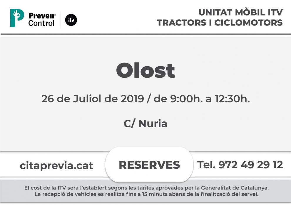 Visita de la unitat mòbil de la ITV per a tractors i ciclomotors